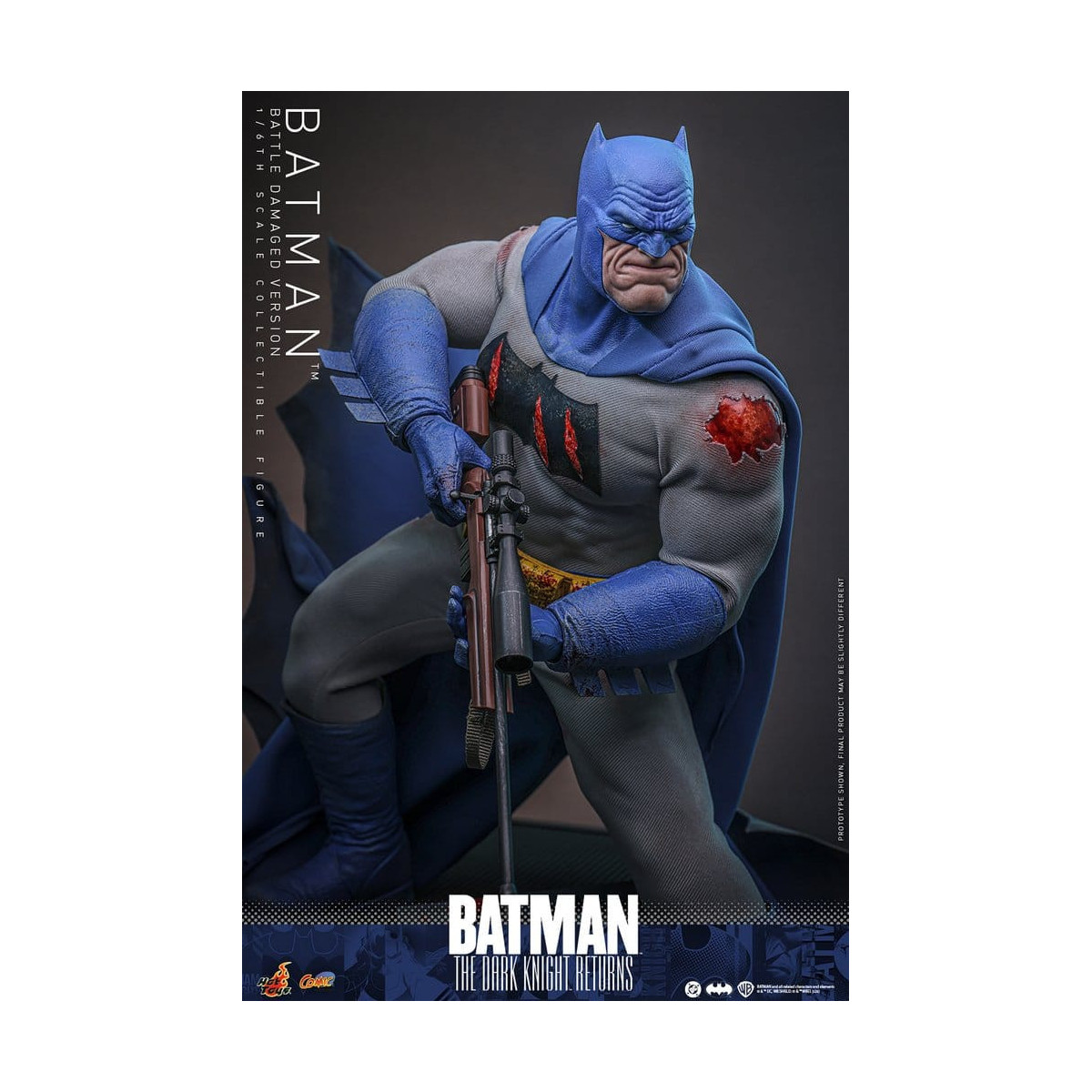 Hot Toys - BATMAN - Batman: El Caballero Oscuro Regresa (Battle Damaged Version) Comic Masterpiece 1/6