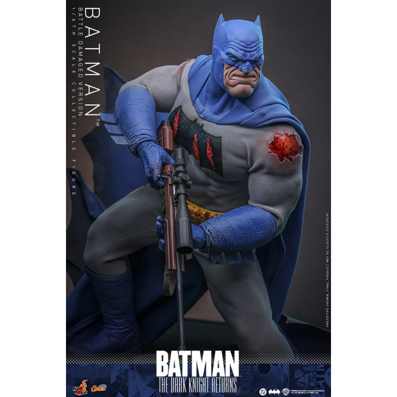 Hot Toys - BATMAN - Batman: El Caballero Oscuro Regresa (Battle Damaged Version) Comic Masterpiece 1/6