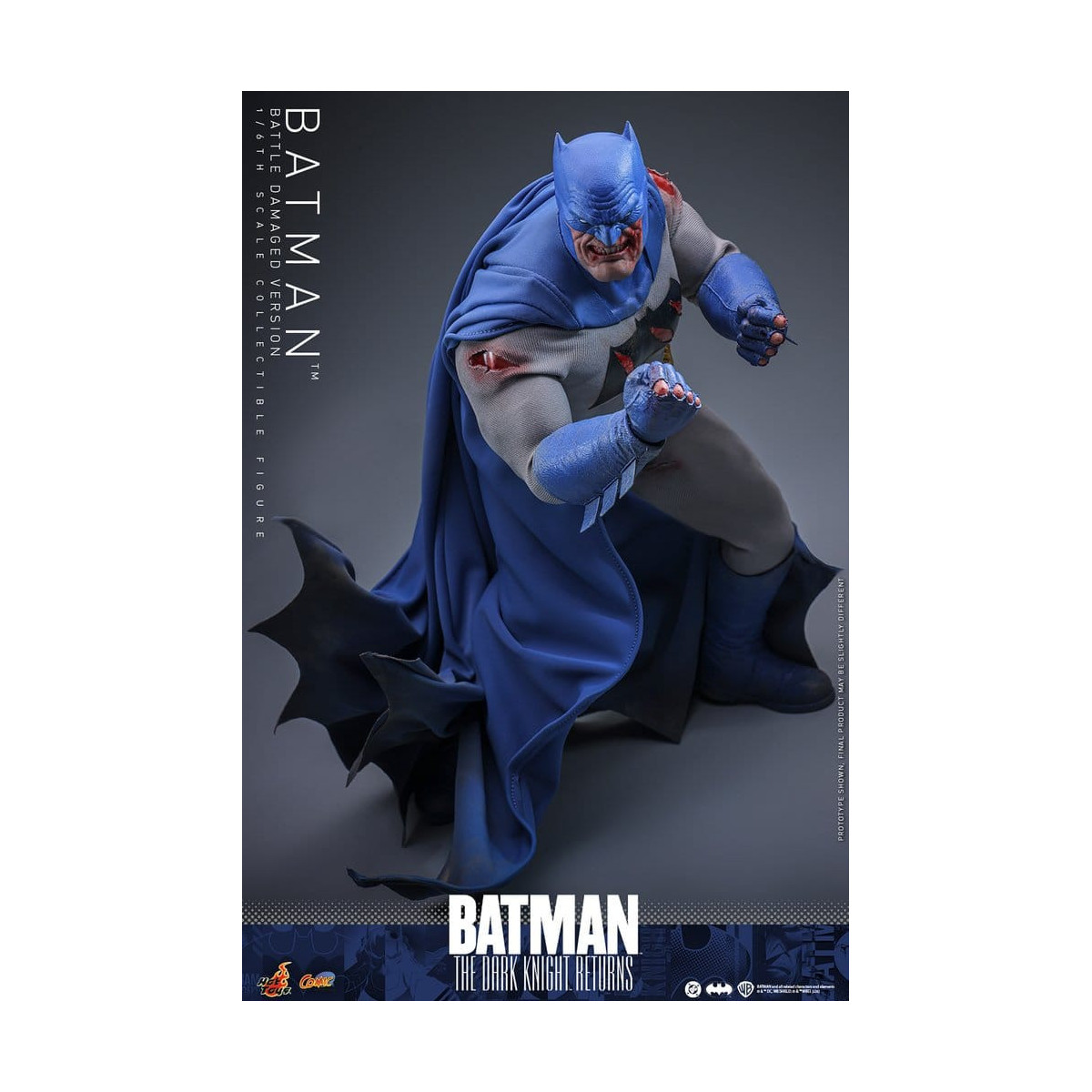 Hot Toys - BATMAN - Batman: El Caballero Oscuro Regresa (Battle Damaged Version) Comic Masterpiece 1/6