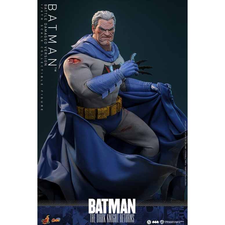 Hot Toys - BATMAN - Batman: El Caballero Oscuro Regresa (Battle Damaged Version) Comic Masterpiece 1/6