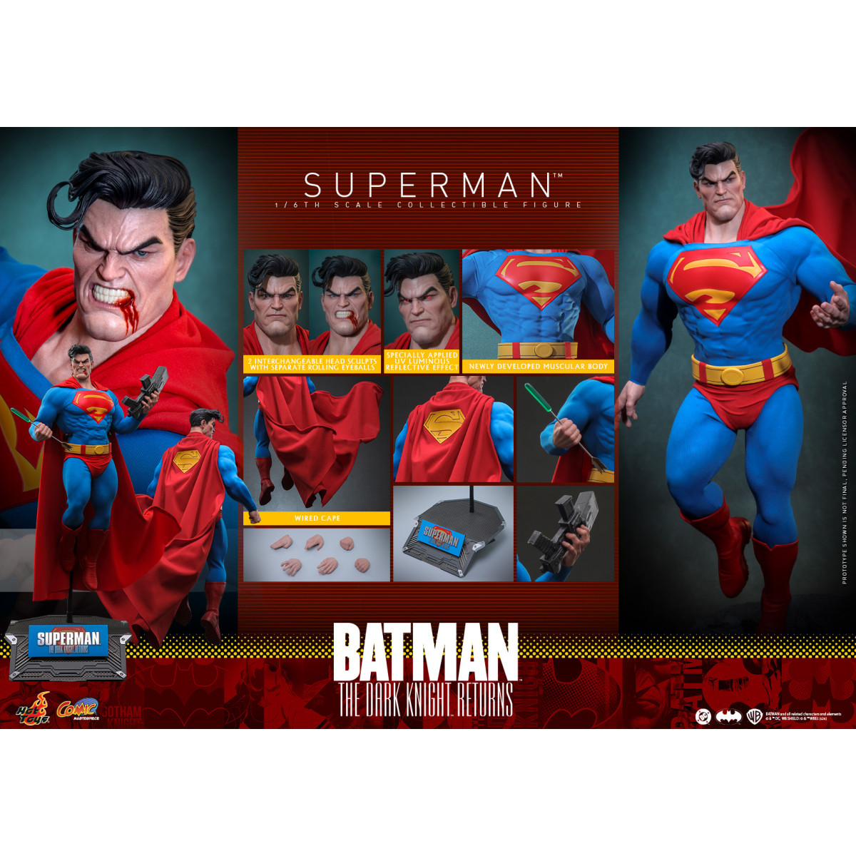 Hot Toys - Superman - Batman: El Caballero Oscuro Regresa Cómic Masterpiece 1/6