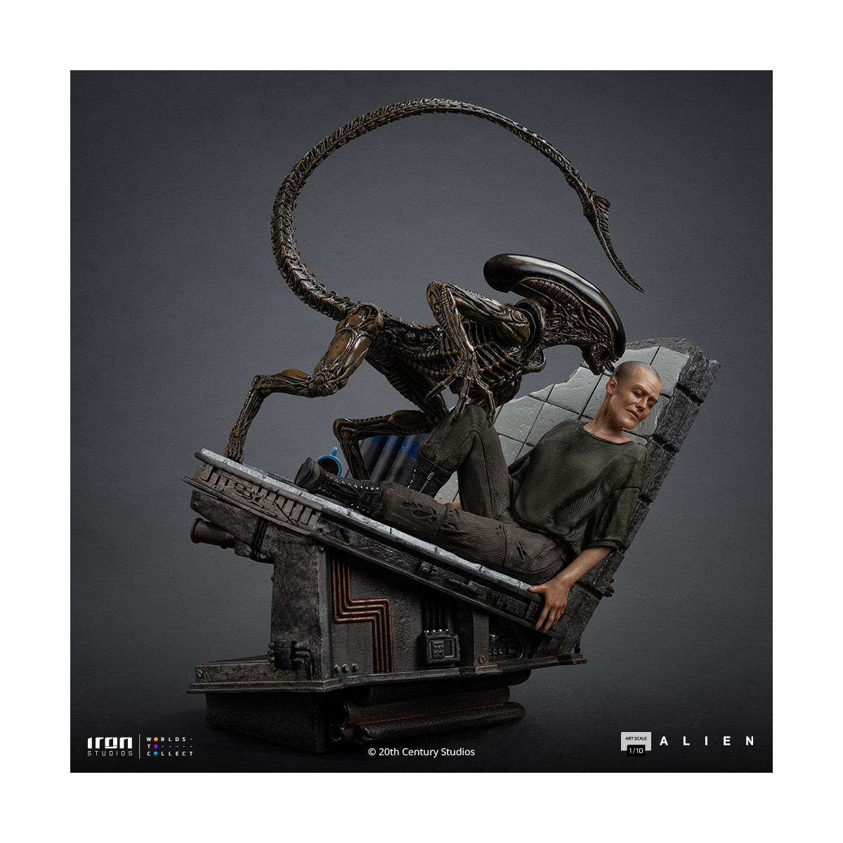 Iron Studios Ellen Ripley y el perro Alien - Arte Escala 1/10 - Alien 3