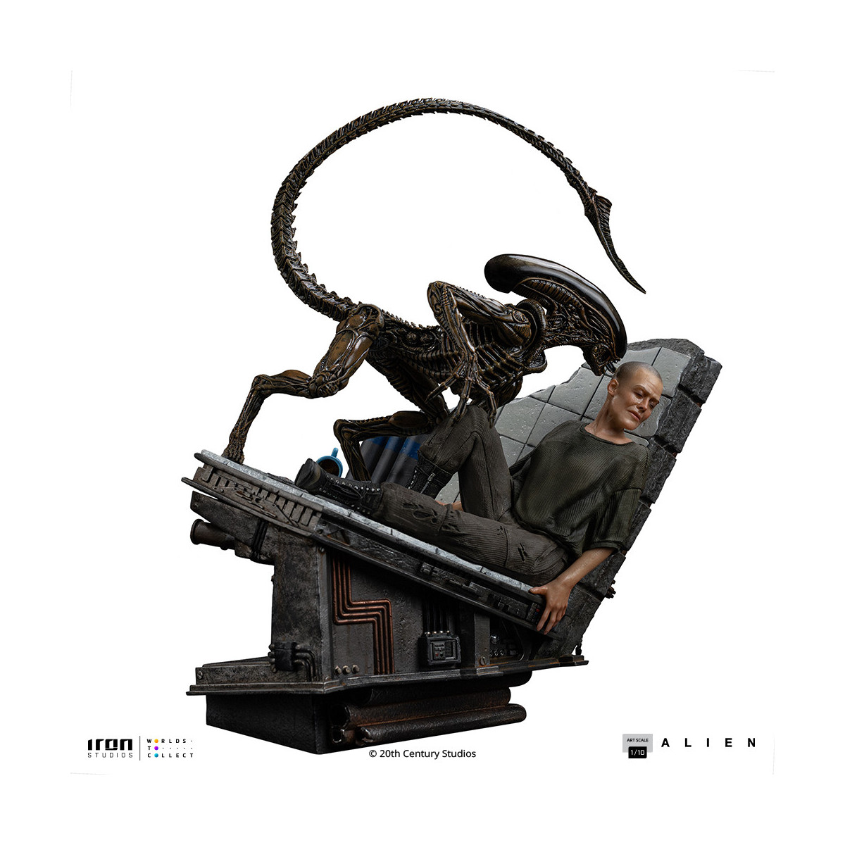 Iron Studios Ellen Ripley y el perro Alien - Arte Escala 1/10 - Alien 3