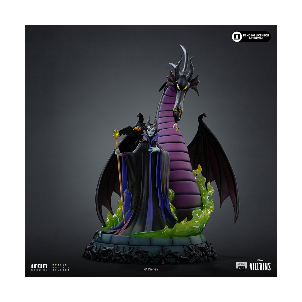 Iron Studios - Disney Villanos Maleficent Art Escala 1/10 - Malefic - La bella durmiente
