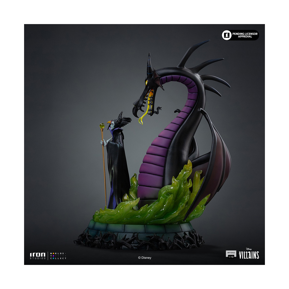 Iron Studios - Disney Villanos Maleficent Art Escala 1/10 - Malefic - La bella durmiente