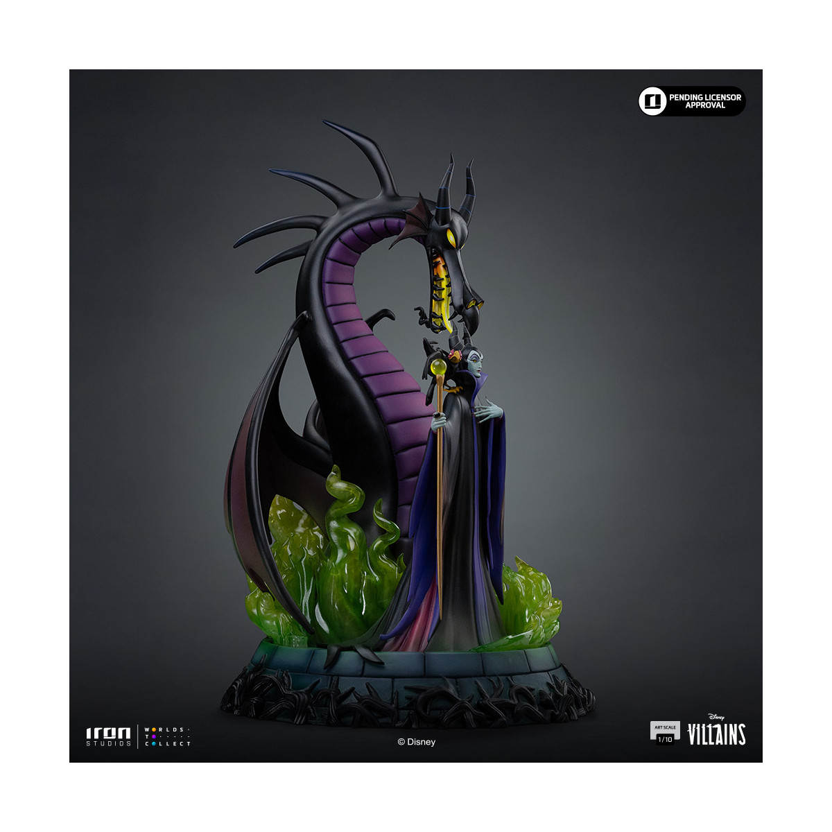 Iron Studios - Disney Villanos Maleficent Art Escala 1/10 - Malefic - La bella durmiente