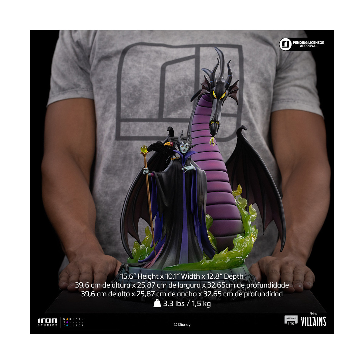 Iron Studios - Disney Villanos Maleficent Art Escala 1/10 - Malefic - La bella durmiente