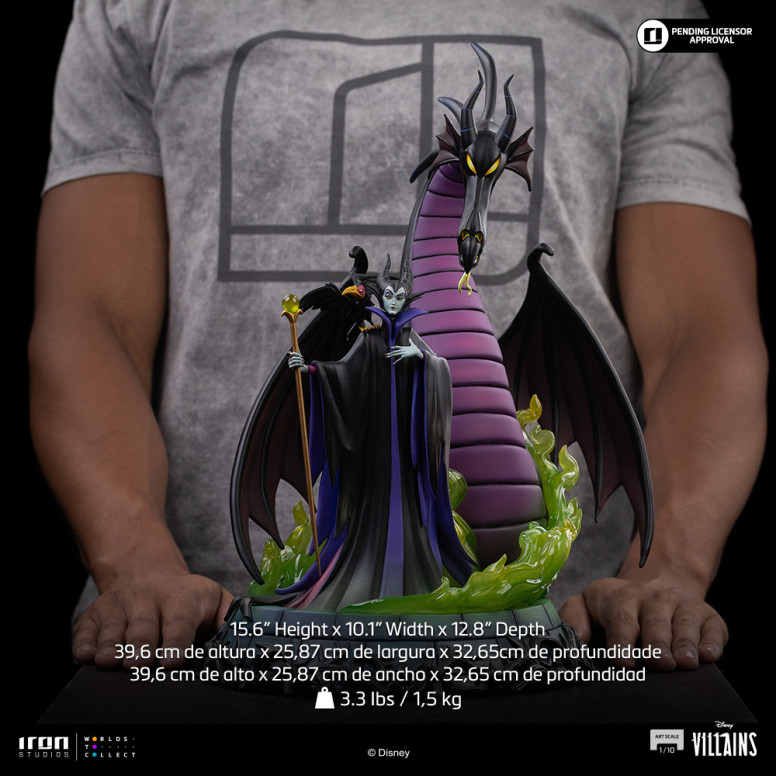 Iron Studios - Disney Villanos Maleficent Art Escala 1/10 - Malefic - La bella durmiente