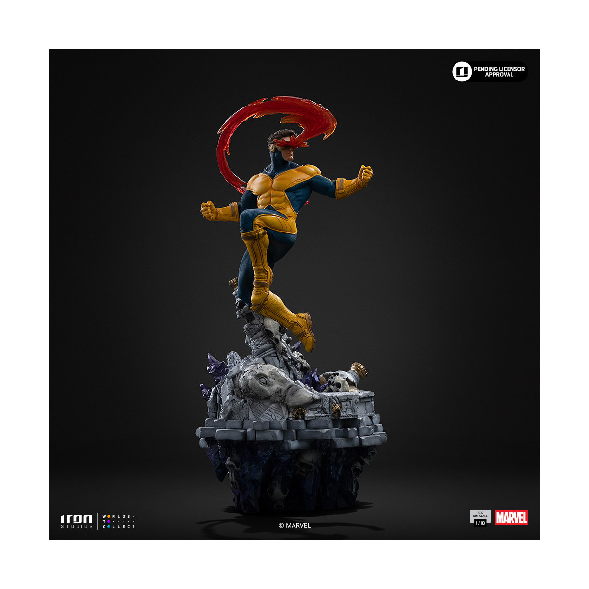 Iron Studios Marvel - Cíclope Deluxe Art Escala 1/10 - Guantelete del Infinito Diorama