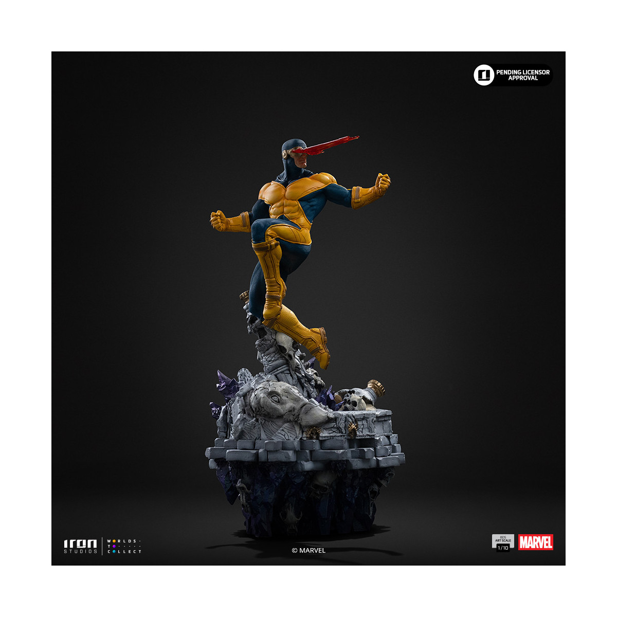 Iron Studios Marvel - Cíclope Deluxe Art Escala 1/10 - Guantelete del Infinito Diorama