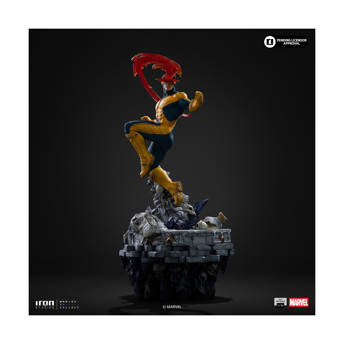 Iron Studios Marvel - Cíclope Deluxe Art Escala 1/10 - Guantelete del Infinito Diorama
