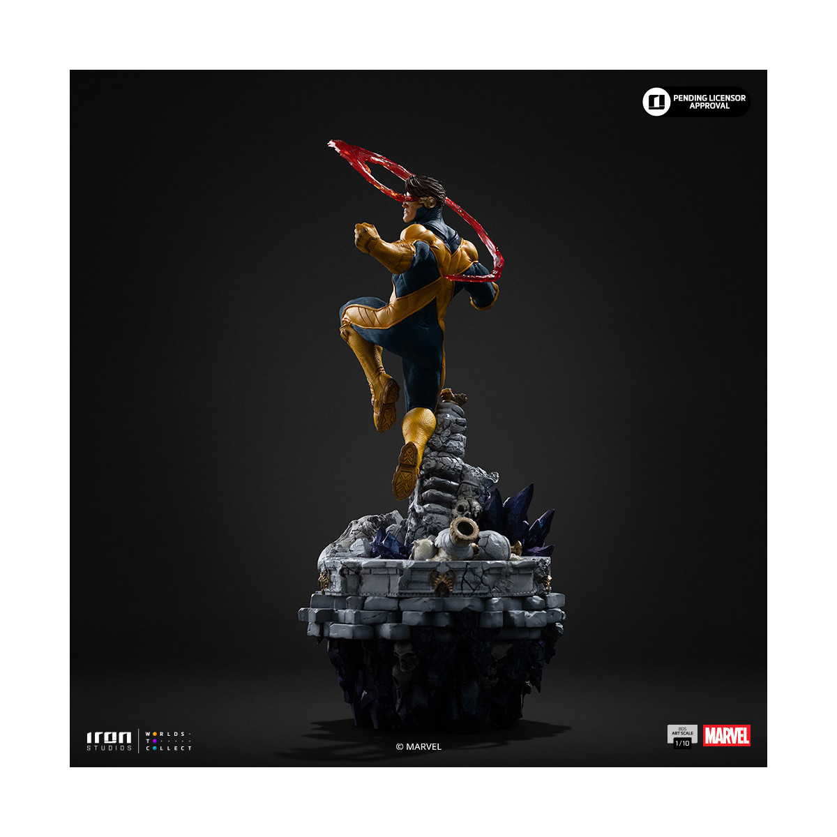 Iron Studios Marvel - Cíclope Deluxe Art Escala 1/10 - Guantelete del Infinito Diorama