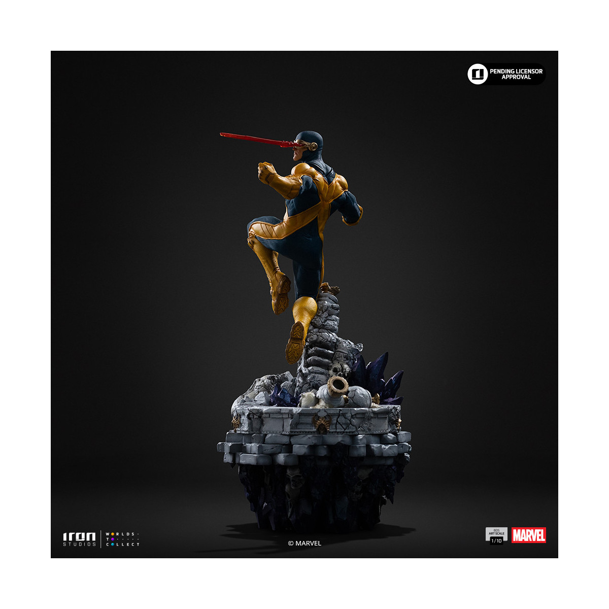 Iron Studios Marvel - Cíclope Deluxe Art Escala 1/10 - Guantelete del Infinito Diorama
