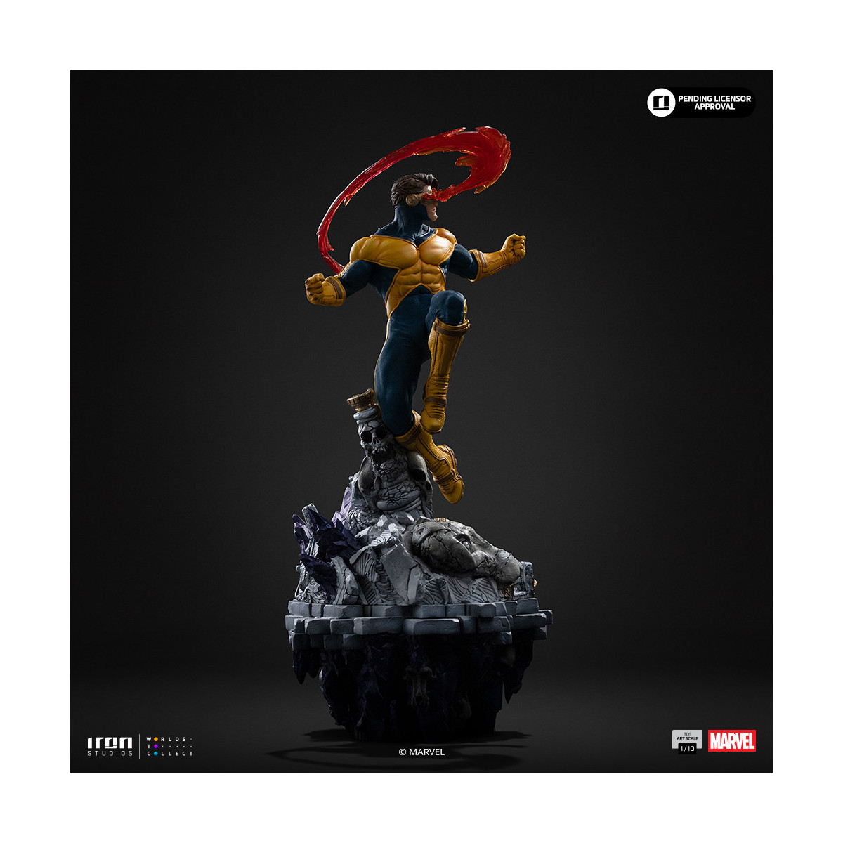 Iron Studios Marvel - Cíclope Deluxe Art Escala 1/10 - Guantelete del Infinito Diorama