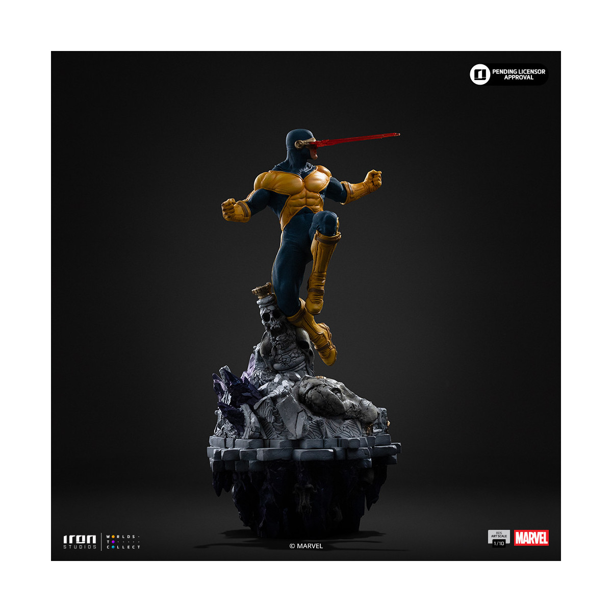 Iron Studios Marvel - Cíclope Deluxe Art Escala 1/10 - Guantelete del Infinito Diorama