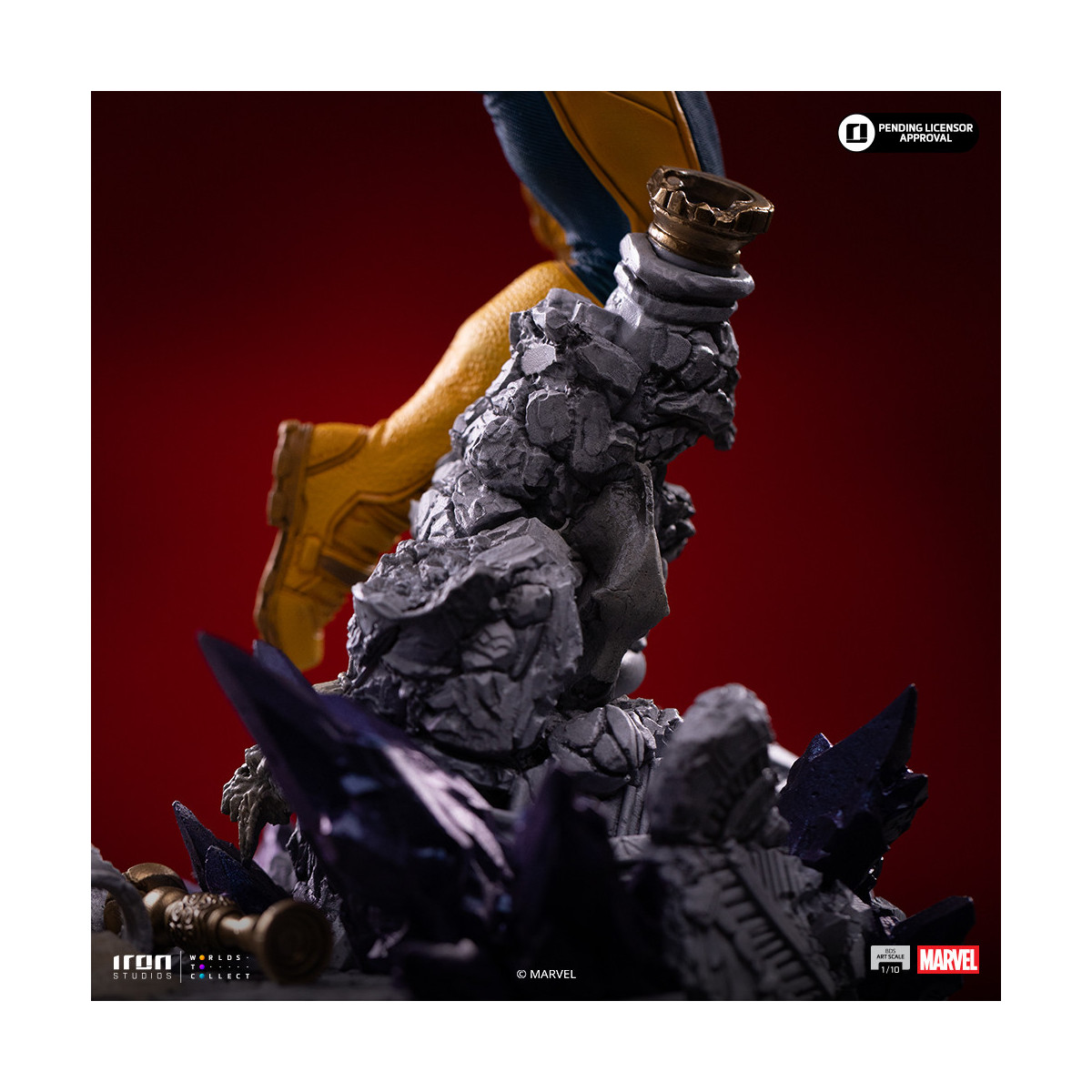 Iron Studios Marvel - Cíclope Deluxe Art Escala 1/10 - Guantelete del Infinito Diorama