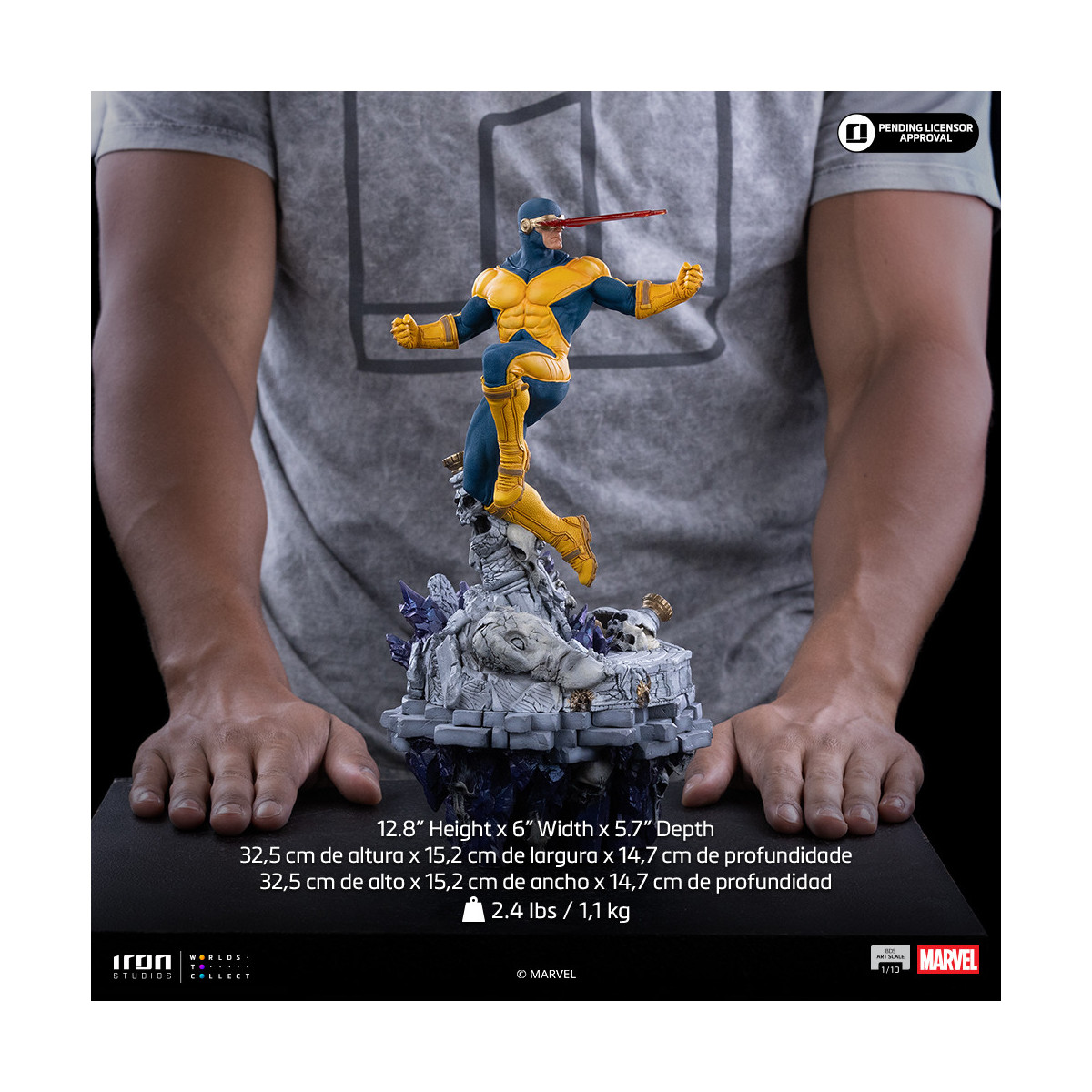 Iron Studios Marvel - Cíclope Deluxe Art Escala 1/10 - Guantelete del Infinito Diorama