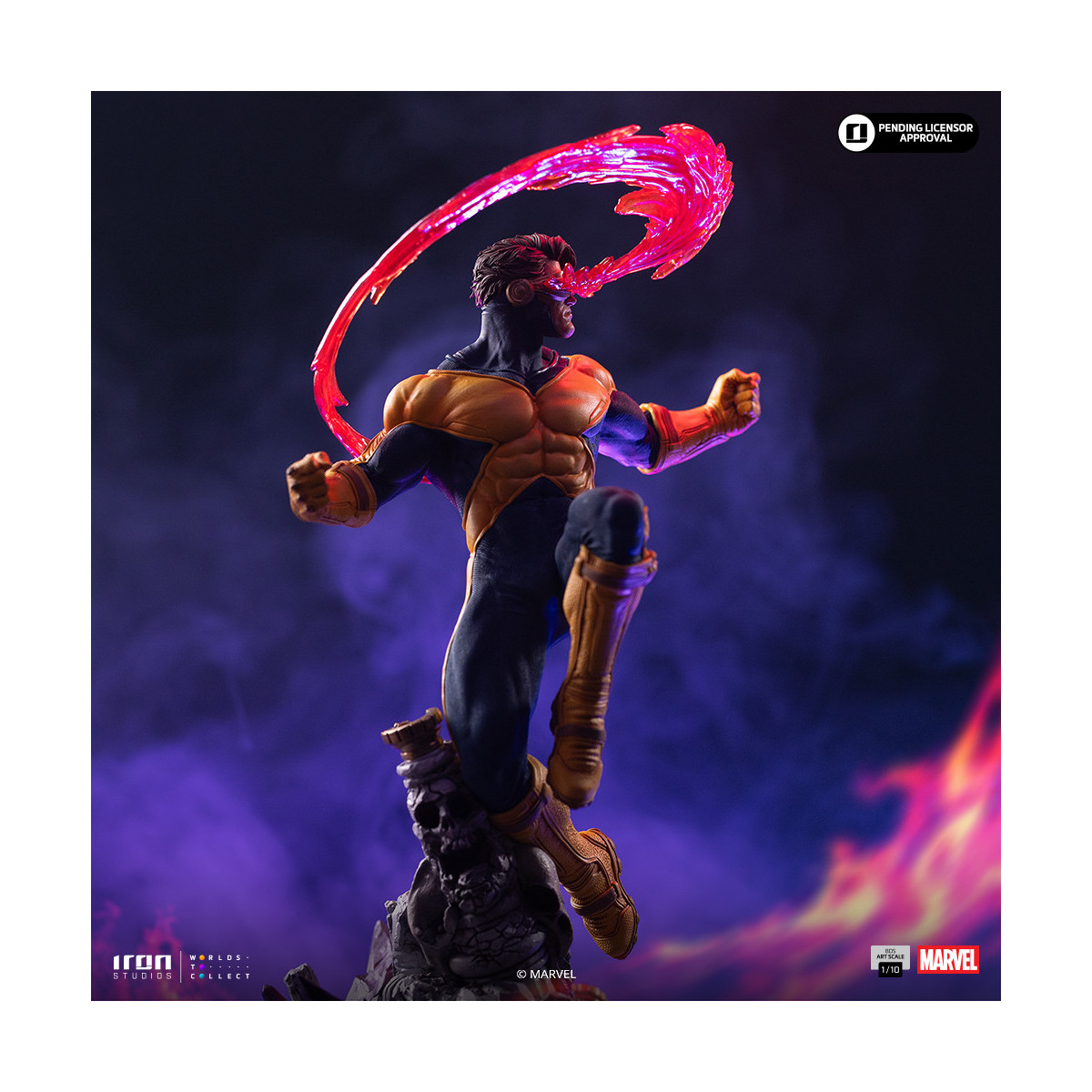 Iron Studios Marvel - Cíclope Deluxe Art Escala 1/10 - Guantelete del Infinito Diorama