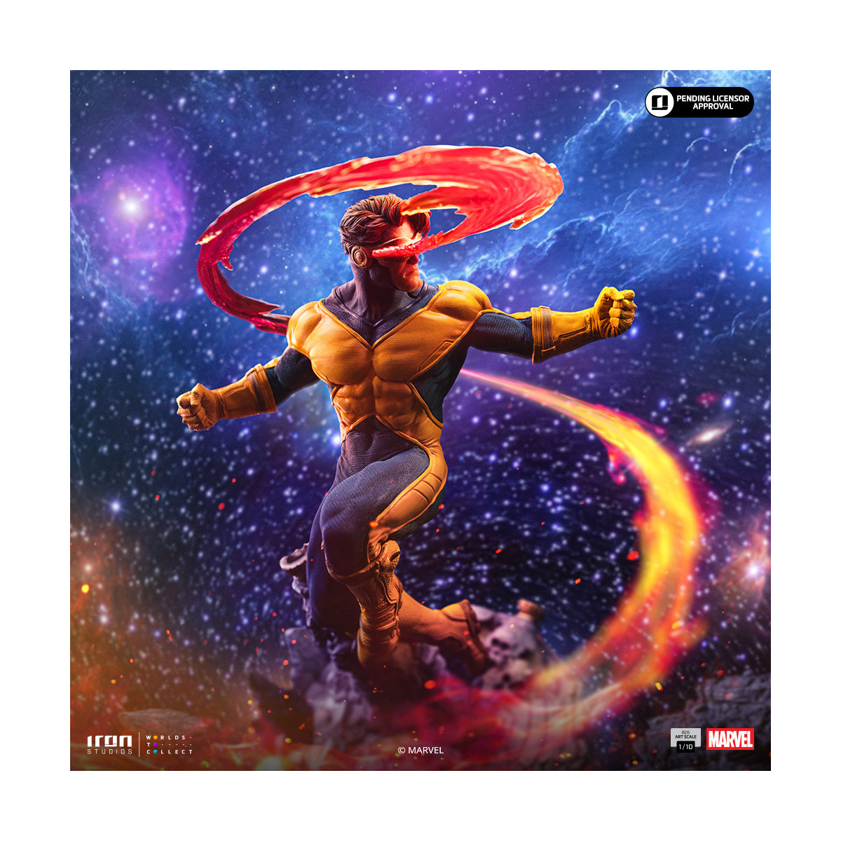 Iron Studios Marvel - Cíclope Deluxe Art Escala 1/10 - Guantelete del Infinito Diorama