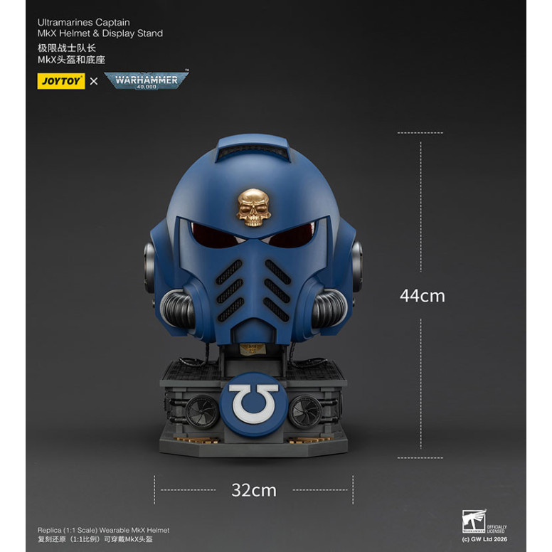 JoyToy - Ultramarines Capitán MkX Casco y Expositor 1/1