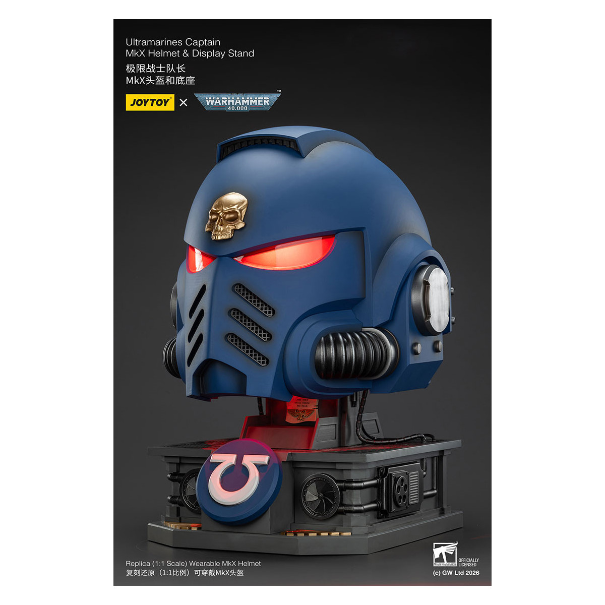 JoyToy - Ultramarines Capitán MkX Casco y Expositor 1/1