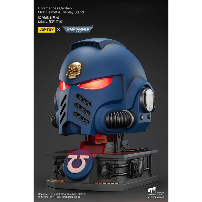 JoyToy - Ultramarines Capitán MkX Casco y Expositor 1/1