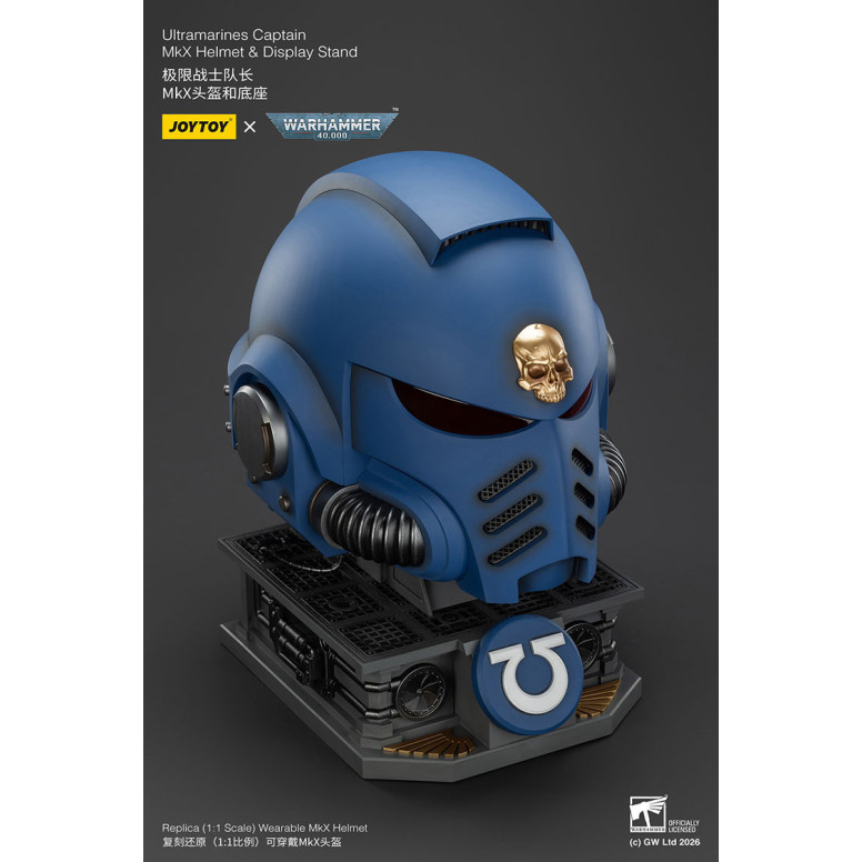 JoyToy - Ultramarines Capitán MkX Casco y Expositor 1/1
