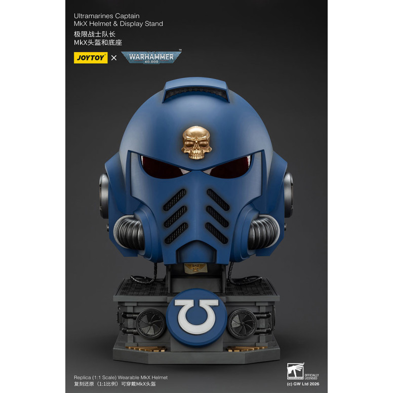 JoyToy - Ultramarines Capitán MkX Casco y Expositor 1/1