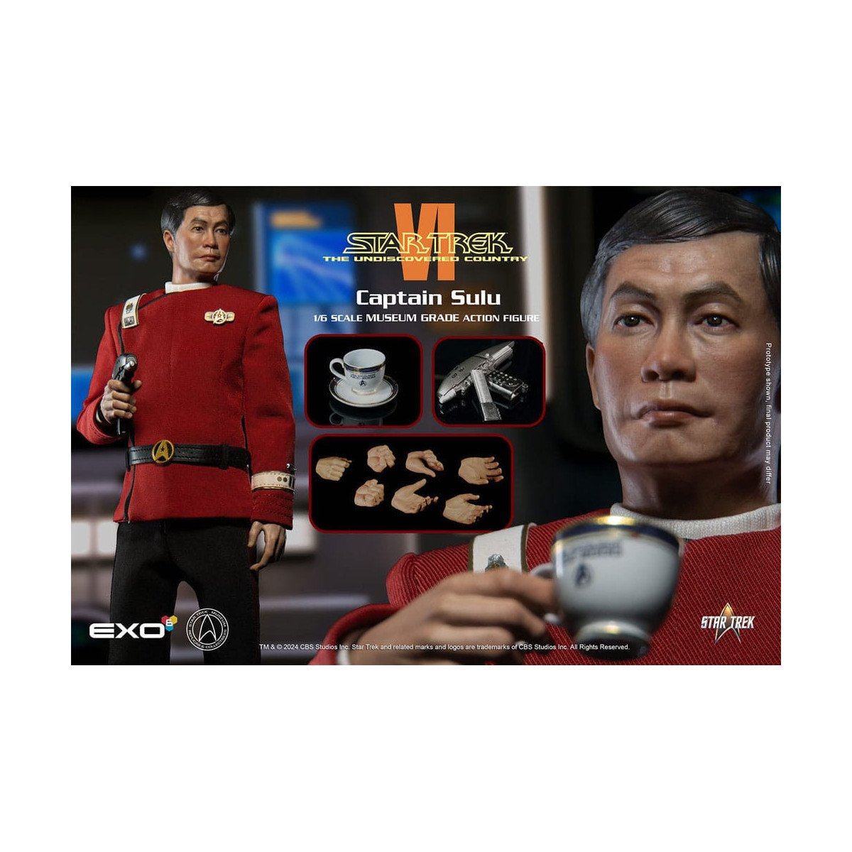 EXO-6 - Star Trek 6: Uncharted Territories 1/6 figura de acción Capitán Hikaru Sulu