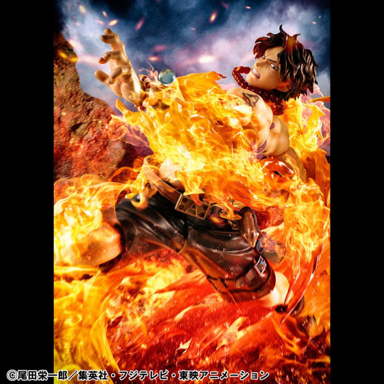 Megahouse One Piece Retrato De Piratas - P.O.P. NEO-MAXIMUM Portgas D. Ace 15th Anniversary Super Limited Reprint Ver.