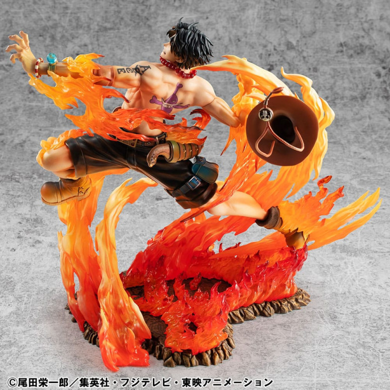 Megahouse One Piece Retrato De Piratas - P.O.P. NEO-MAXIMUM Portgas D. Ace 15th Anniversary Super Limited Reprint Ver.