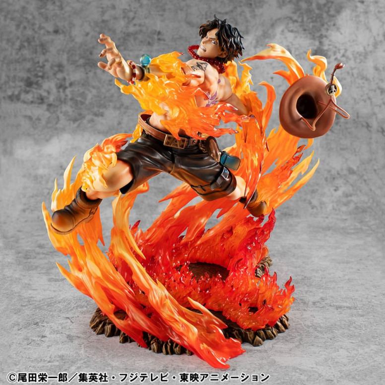 Megahouse One Piece Retrato De Piratas - P.O.P. NEO-MAXIMUM Portgas D. Ace 15th Anniversary Super Limited Reprint Ver.