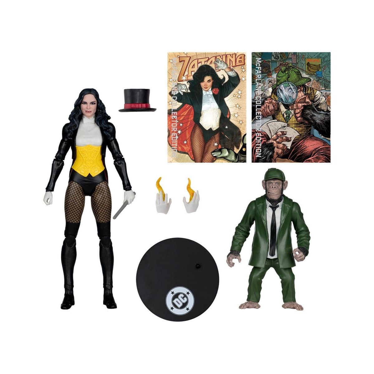 Mc Farlane - DC Multiverse - Zatanna con Detective Chimpancé Edición Coleccionista 1/12