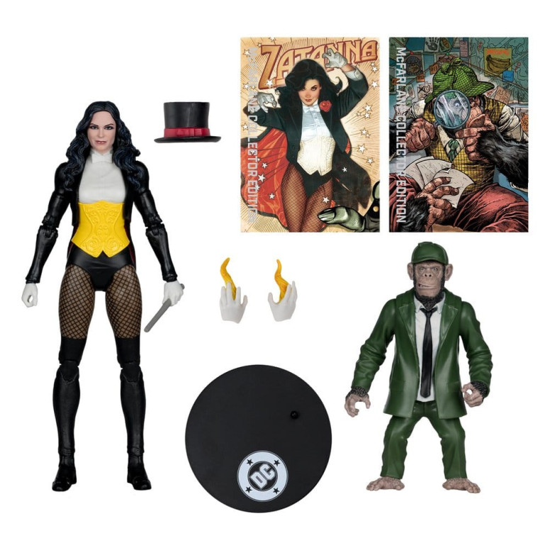 Mc Farlane - DC Multiverse - Zatanna con Detective Chimpancé Edición Coleccionista 1/12
