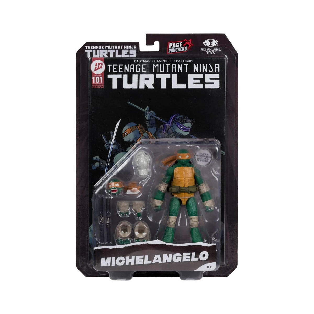 Mc Farlane TMNT - Perforadores de páginas - Miguel Ángel - Teenage Mutant Ninja Turtles