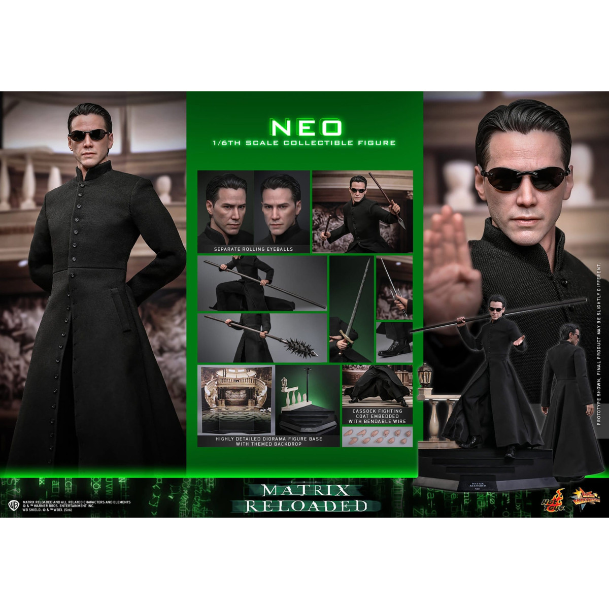 Hot Toys - The Matrix Resurrections 1/6 Figura Neo Toy Fair Exclusive 2022