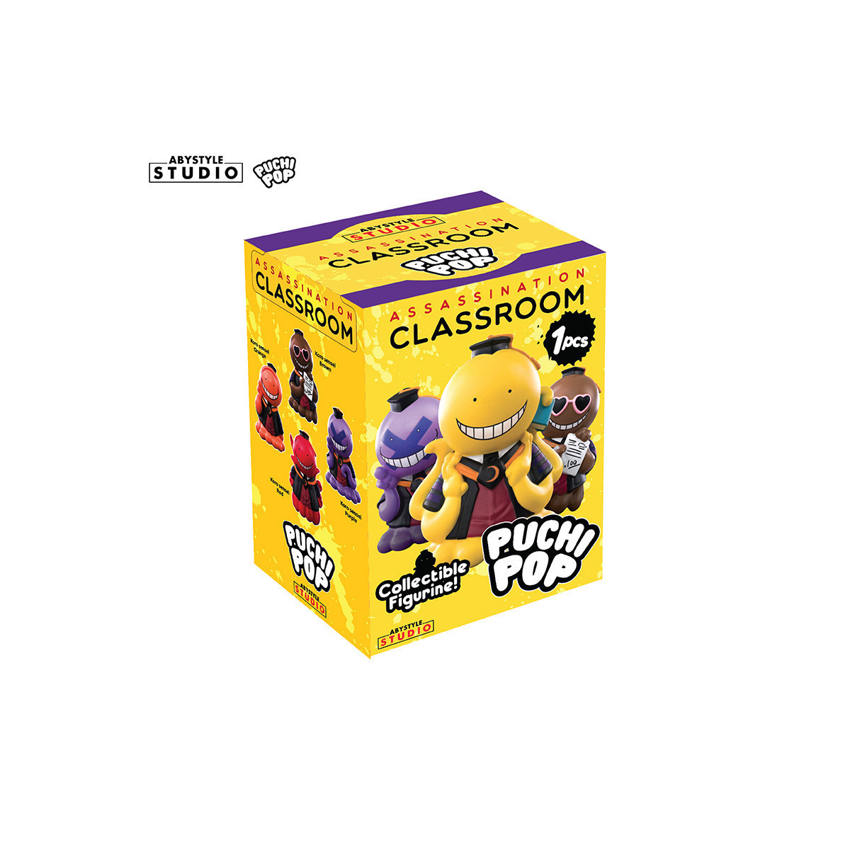 ABYstyle - Assassination Classroom - set de 8 figuras de Vinilo Suave Puchipop Koro-sensei