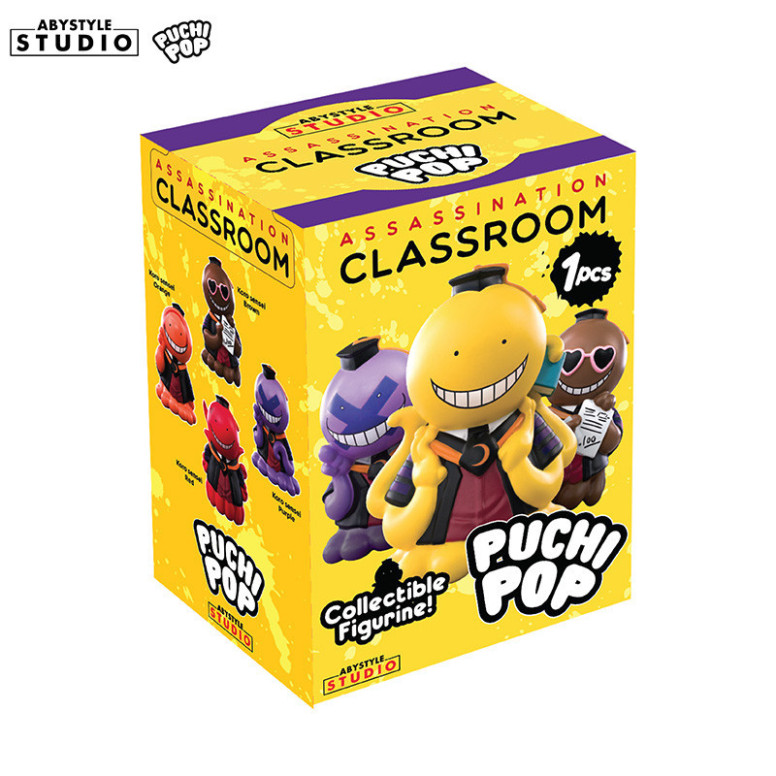 ABYstyle - Assassination Classroom - set de 8 figuras de Vinilo Suave Puchipop Koro-sensei