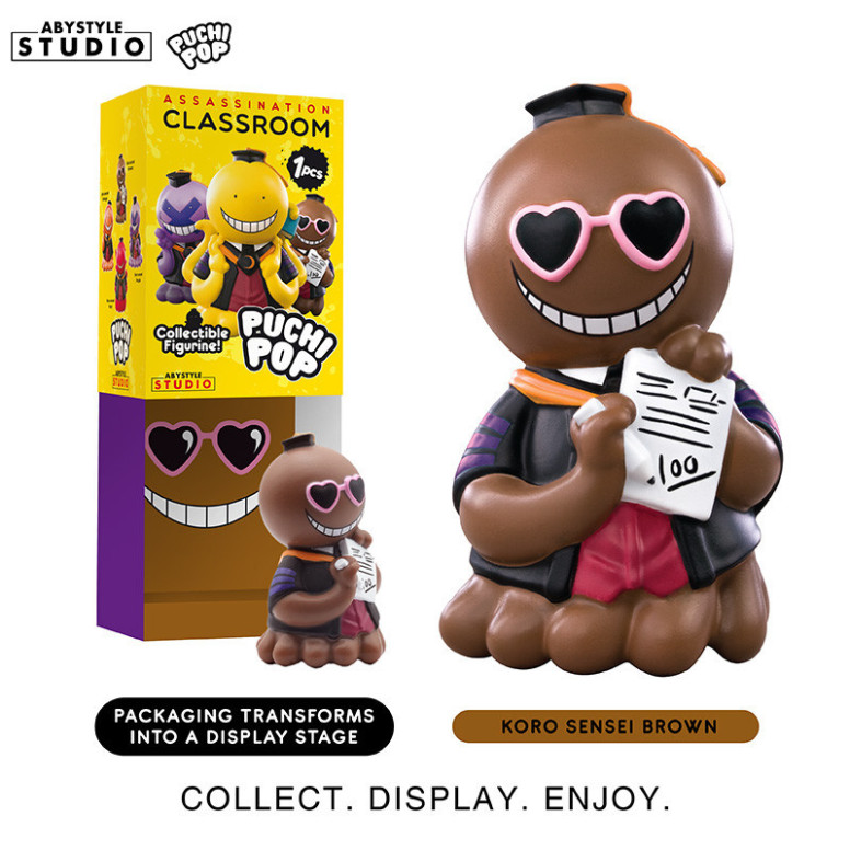 ABYstyle - Assassination Classroom - set de 8 figuras de Vinilo Suave Puchipop Koro-sensei