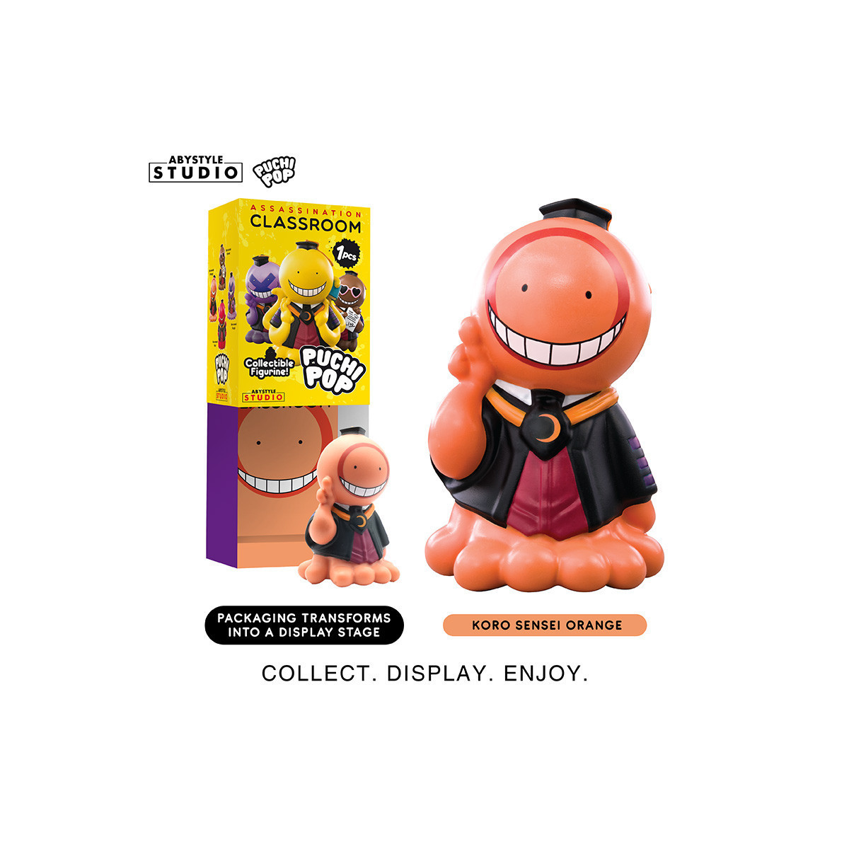 ABYstyle - Assassination Classroom - set de 8 figuras de Vinilo Suave Puchipop Koro-sensei