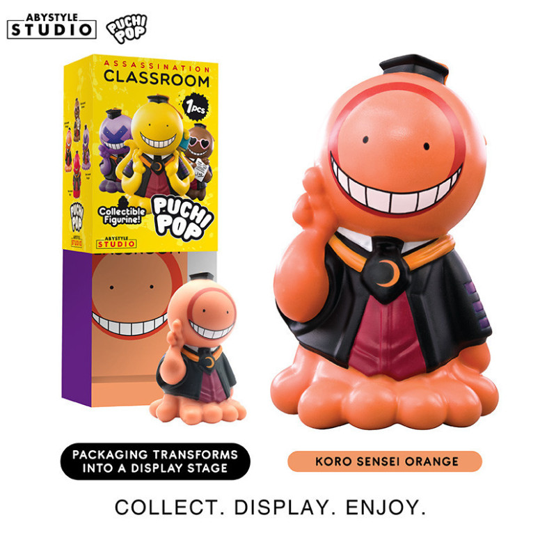ABYstyle - Assassination Classroom - set de 8 figuras de Vinilo Suave Puchipop Koro-sensei