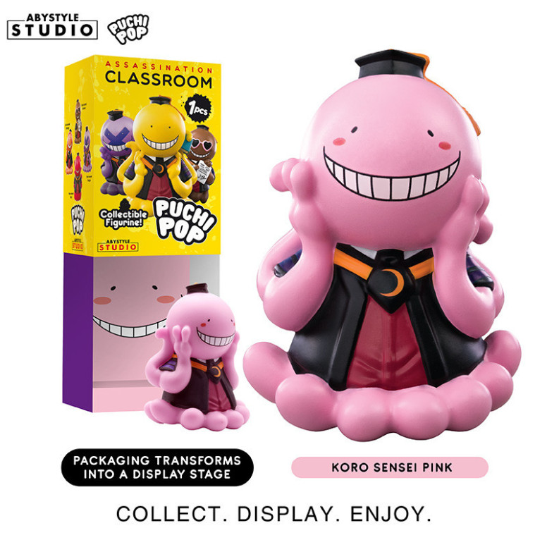 ABYstyle - Assassination Classroom - set de 8 figuras de Vinilo Suave Puchipop Koro-sensei