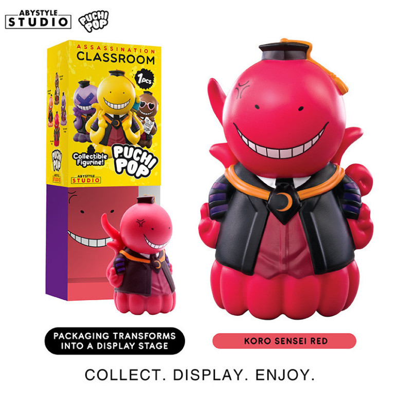 ABYstyle - Assassination Classroom - set de 8 figuras de Vinilo Suave Puchipop Koro-sensei