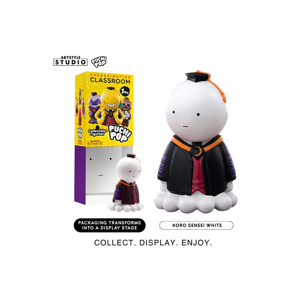 ABYstyle - Assassination Classroom - set de 8 figuras de Vinilo Suave Puchipop Koro-sensei