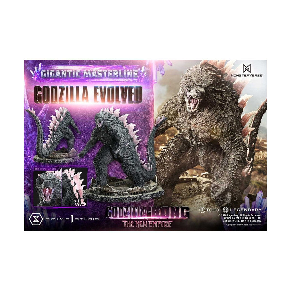 Prime 1 Studio - Godzilla Evolved Bonus Ver. - Godzilla x Kong: El Nuevo Imperio Gigantic Masterline Series