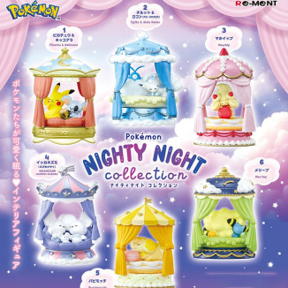 Re-Ment - Pokémon - NIGHTY NIGHT COLLECTION set de 6 figuras en caja ciega.