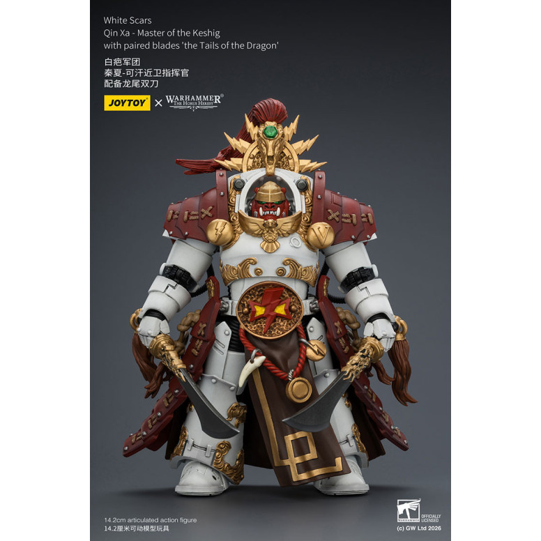 JoyToy Space Marines - Cicatrices Blancas - Qin Xa-Maestro del Keshig con espadas emparejadas "theTails of the Dragon" 1/18