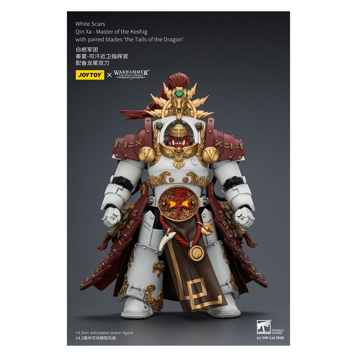 JoyToy Space Marines - Cicatrices Blancas - Qin Xa-Maestro del Keshig con espadas emparejadas "theTails of the Dragon" 1/18
