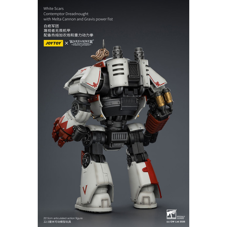 Joytoy - Warhammer - Cicatrices Blancas - Contemptor Dreadnought con Cañón Melta y puño de poder Gravis - La Herejía de Horus