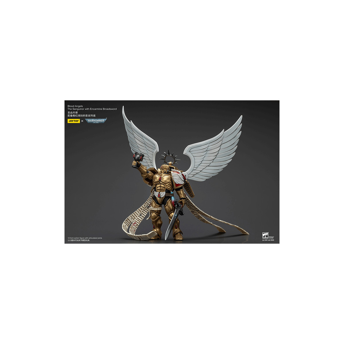 JoyToy Space Marines - Blood Angels - El Sanguinor con Encarmine Broadsword - Warhammer 40000